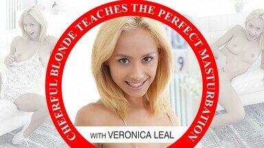 TmwVRnet Cheerful Blonde Teaches the Perfect Masturbation