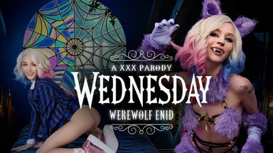 VRCosplayX Wednesday - Werewolf Enid A XXX Parody