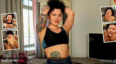  Big Lipped Hottie Moana Lust Makes Cock Cum So Much On Her Tongue