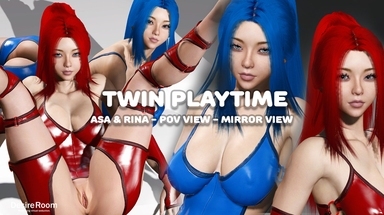  Twin Playtime – Asa & Rina - CGI Hentai 3D