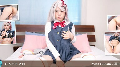  Yuna Fukuda Has An Amazing Hairy Pussy And Loves Dildo Play