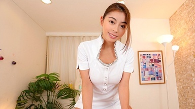  A beauty esthetician with tanned big ass and tits looks very erotic. Full course of troubl