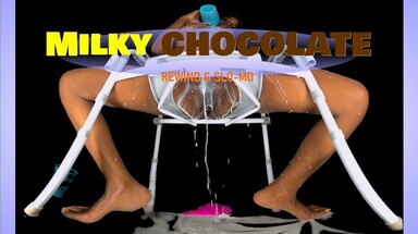  Milky Chocolate - Ebony Drenched in White Toilet POV