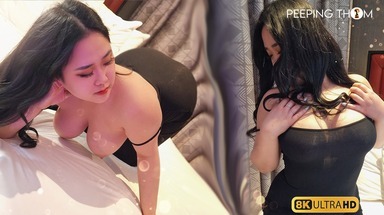  Boyfriend Calls During Big Boob Asian Hotel Hookup