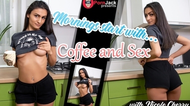 VRPornJack Mornings Start with Coffee and Sex - Nicole Cherry