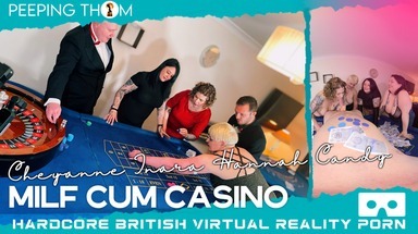 MILF Cum Casino - Four Amateur BBW British MILFs VR Blowjob