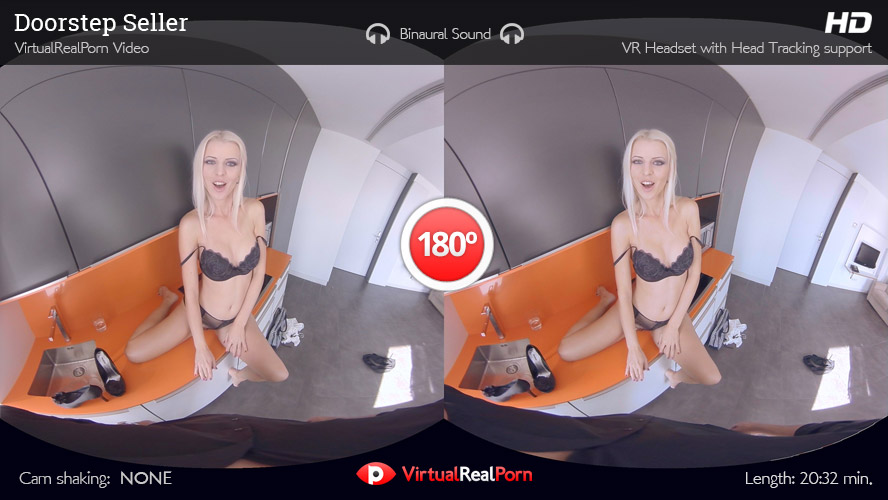 Harmony Reign stars in the VR release Doorstep Seller